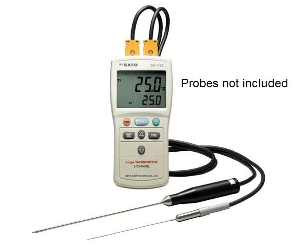 Jumbo LCD Digital Thermometer, 2-channel Type